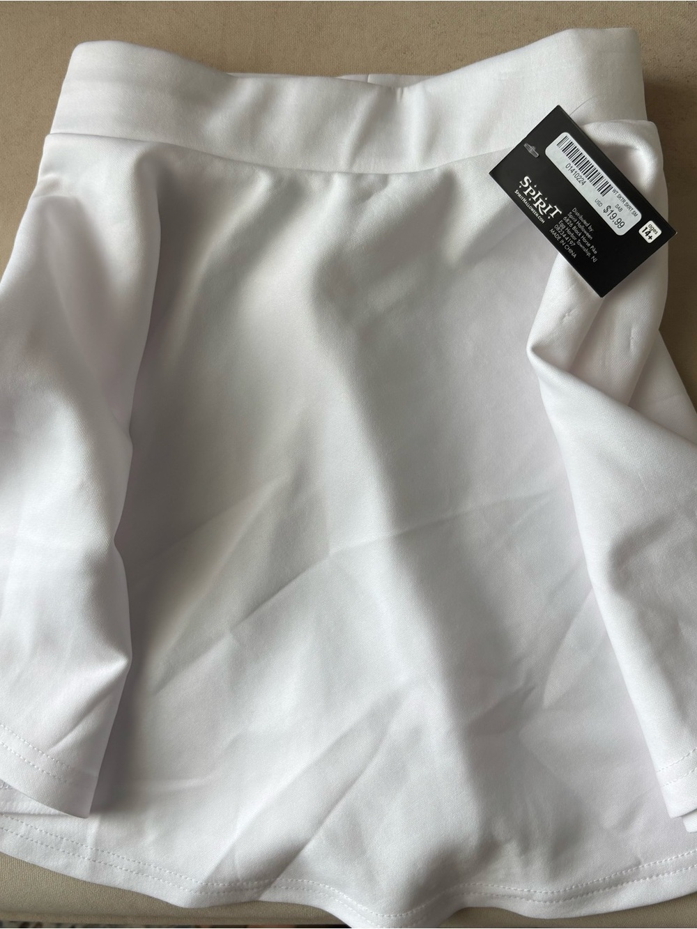 Spirit White Athletic Skirt